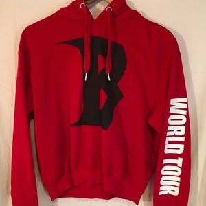 Red Justin Bieber world Tour Hoodie